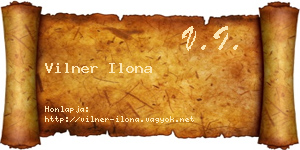 Vilner Ilona névjegykártya